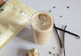 vanilla protein smoothie, plant protein powder, vegan protein shake, healthy smoothie recipe, protein for recovery, plant-based protein, superplants vanilla protein, no additive protein powder, natural protein shake, easy protein breakfast